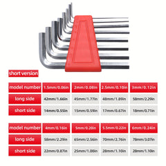 Red Hexagonal Wrench Set Tool for Car Repairing