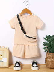 Toddler Boys Casual Short Sleeve T-shirt and Shorts Set