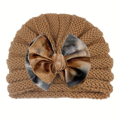Winter Children's Wool Bow Hat for Baby 0-3 Years