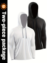 Men's Sun Protection Hoodie Quick Dry Breathable Loose Hooded Sweatshirt
