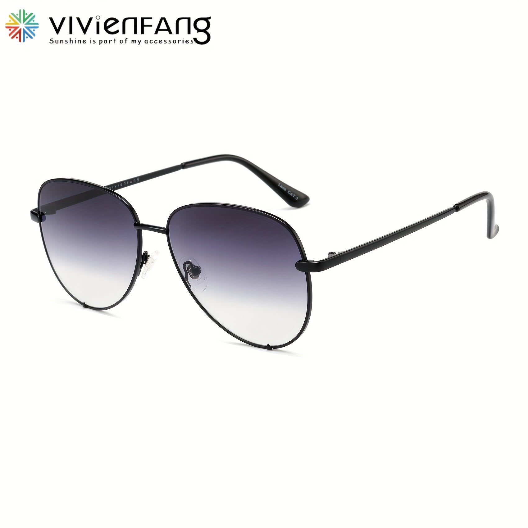 VIVIENFANG Classic Polarized Aviator Sunglasses 61mm UV400 Eye Protection