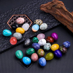 Natural Worry Stone Egg Stone Crystal - Large Polished Mineral Egg Stone