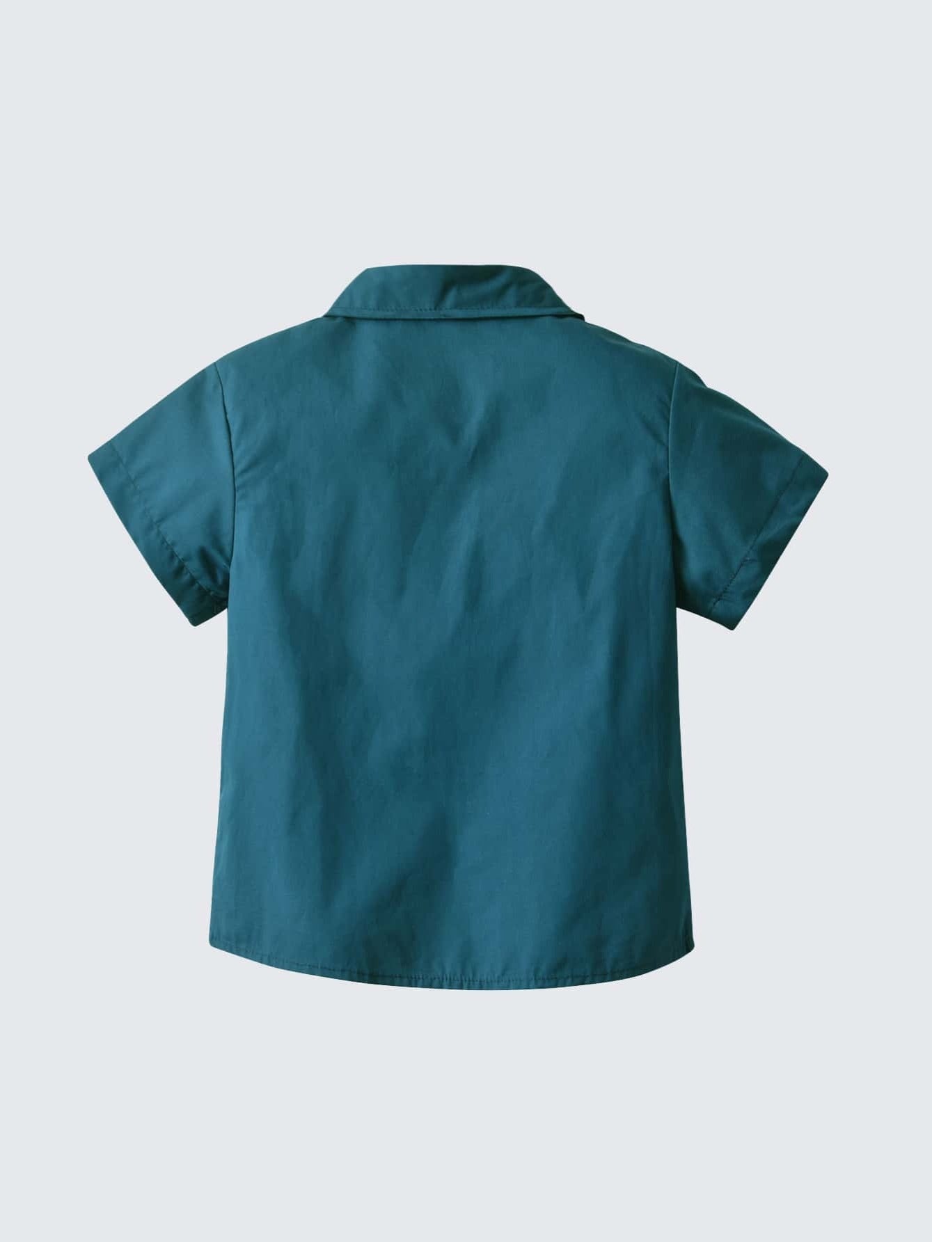 Kids Solid Short Sleeve Shirts