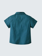 Kids Solid Short Sleeve Shirts