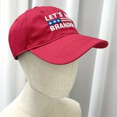 Red Baseball Cap Unisex Adjustable Dad Hat Patriotic Independence Golf Sun Hat