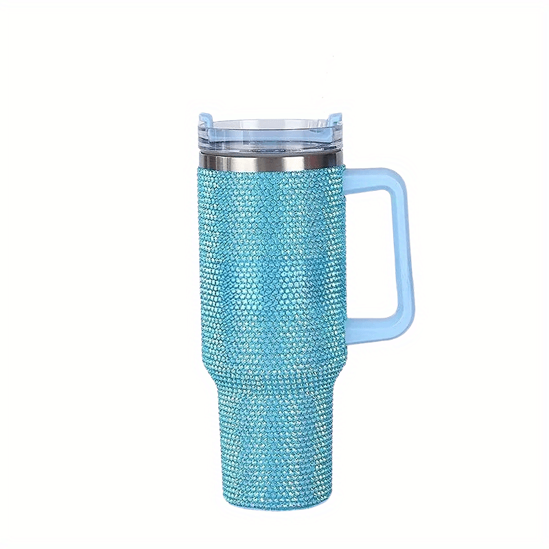 Crystal Tumbler with Handle 40oz Stainless Steel Rhinestone Stanleys Tumbler