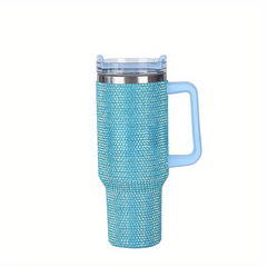Crystal Tumbler with Handle 40oz Stainless Steel Rhinestone Stanleys Tumbler