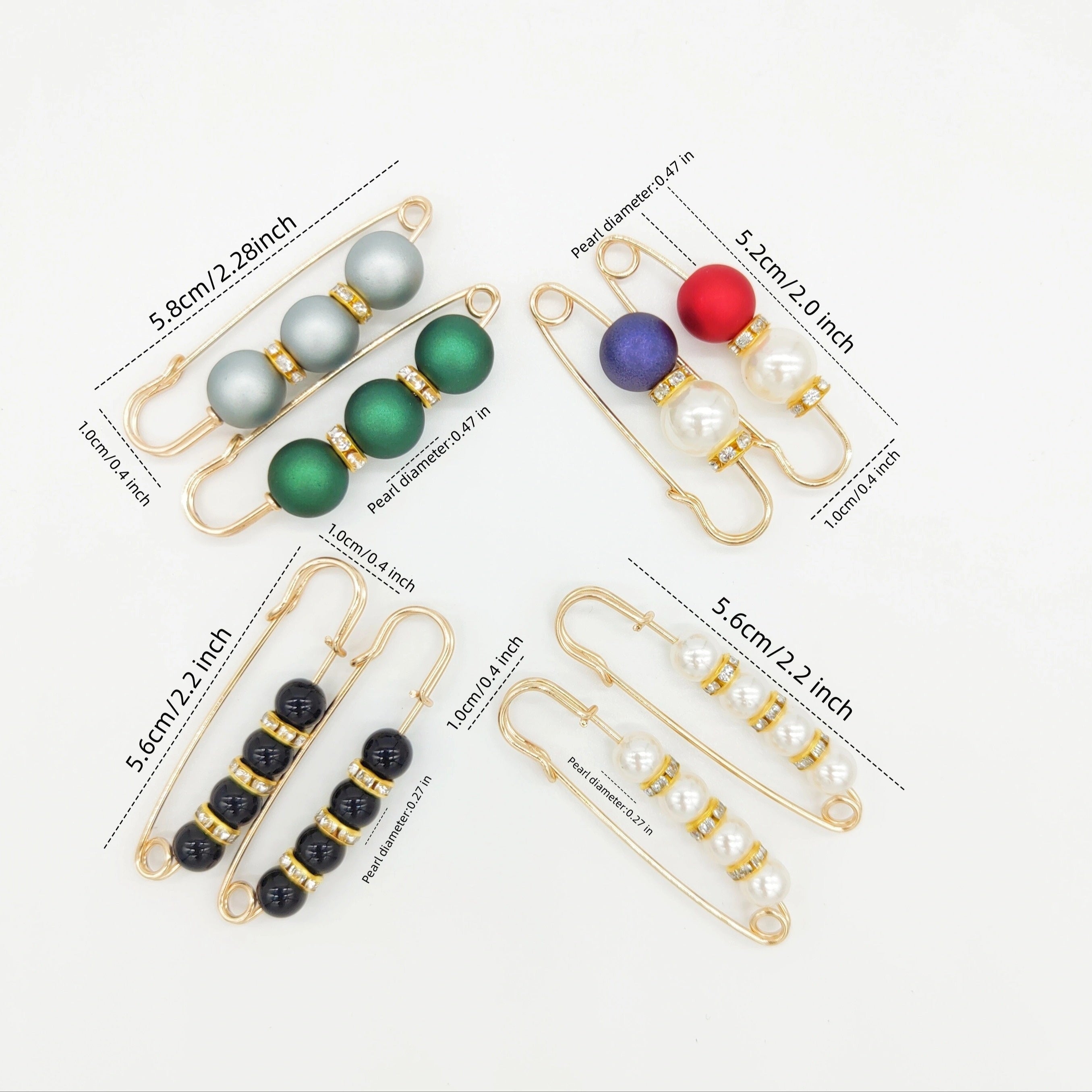 Assorted Pin Brooch Set for Styling Clothes, 8/16/24pcs