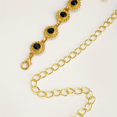 Flower Crystal Waist Strap Tassel Chain Waist Jewelry