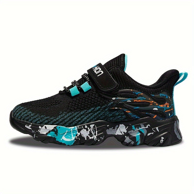 Breathable Woven Sneakers For Boys Lightweight Anti Slip Low Top Sneakers