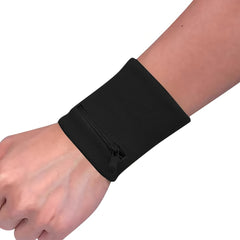 Cotton Wrist Wallet Zipper Sweatbands Men Women