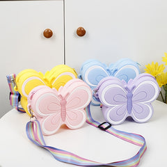 Girls Butterfly Crossbody Bag Mini Messenger Bag With Zipper