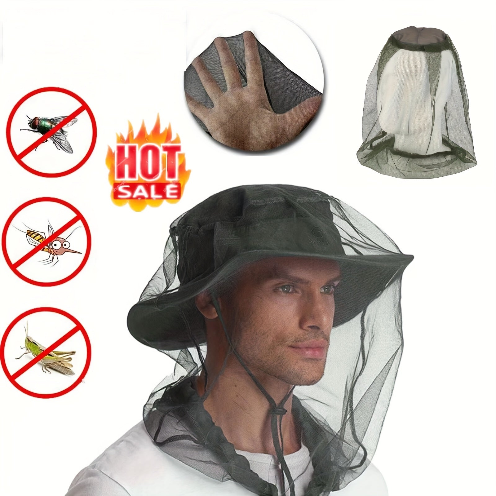 Outdoor Mosquito Head Mesh Nets - Protect Yourself from Insects