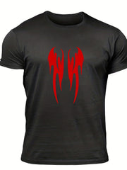 Men's Abstract Graphic T shirt Casual Comfy Slightly Stretch Crew Neck Tee