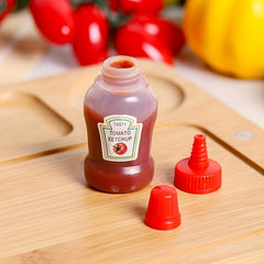4pcs Mini Sauce Bottles Ketchup Squeeze Portable Containers for Lunchbox