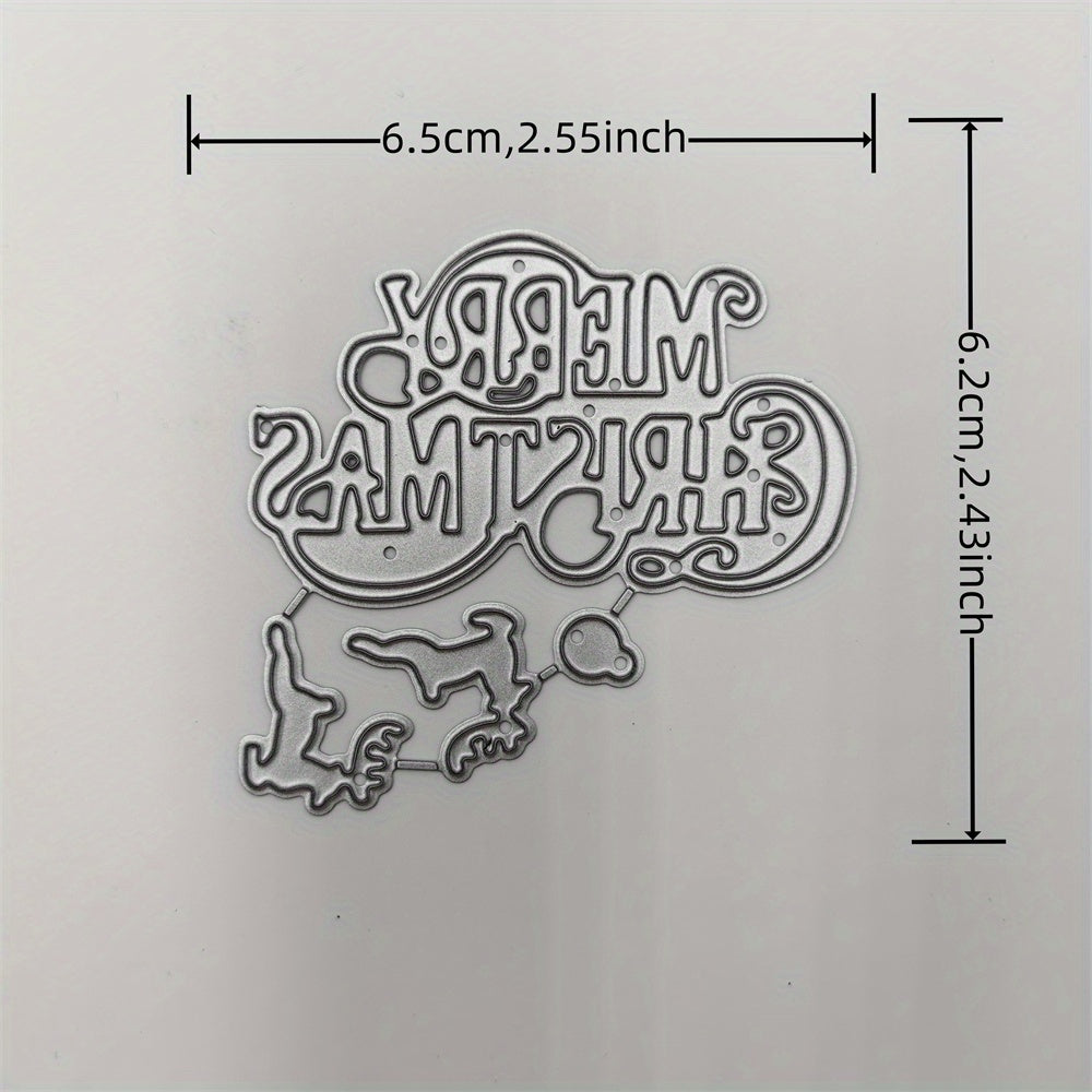English Blessing Words Merry Christmas Letter Cutting Mold