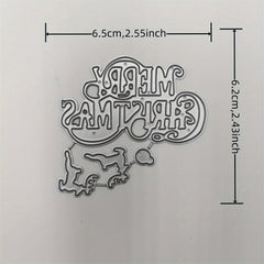 English Blessing Words Merry Christmas Letter Cutting Mold