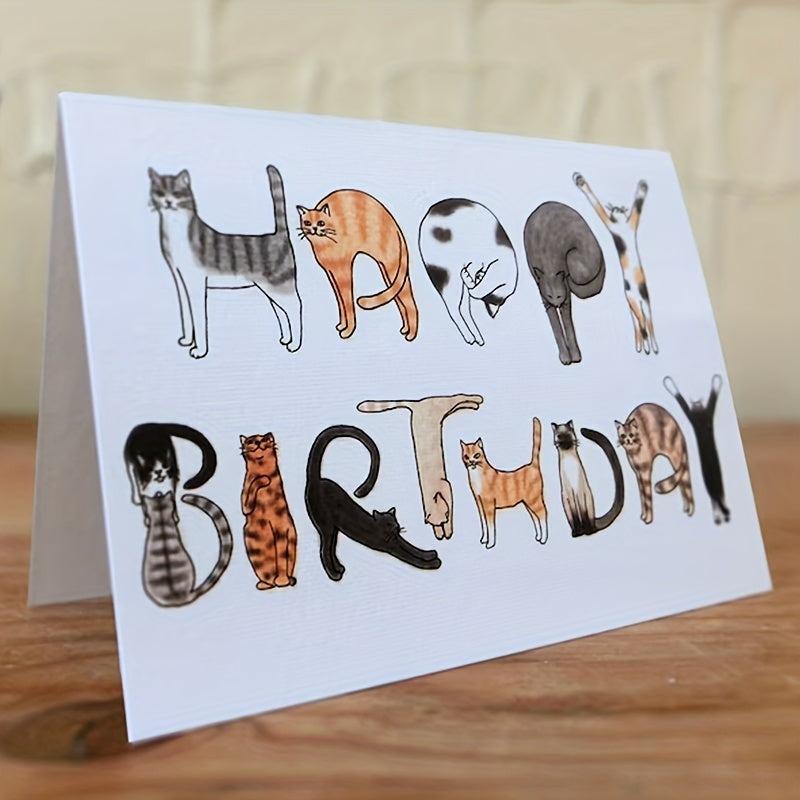 Funny Cats Birthday Card for Sibling - Happy Bday Card for Him or Her