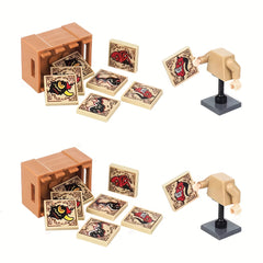 12 Styles Printed Blocks Toy Accessory 2x2 Flat Compatible with 3068 Seal Demon