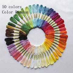50pcs Cross Stitch Threads Embroidery Floss 8m strand DIY Cross Stitch Embroider