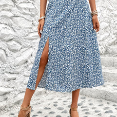 Boho Floral Print Maxi Skirt for Women