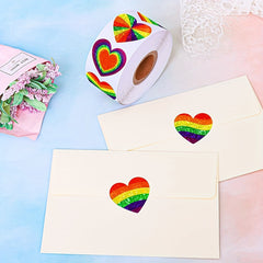 500pcs Love Sticker Sealing Sticker 8 Patterns Adhesive Label