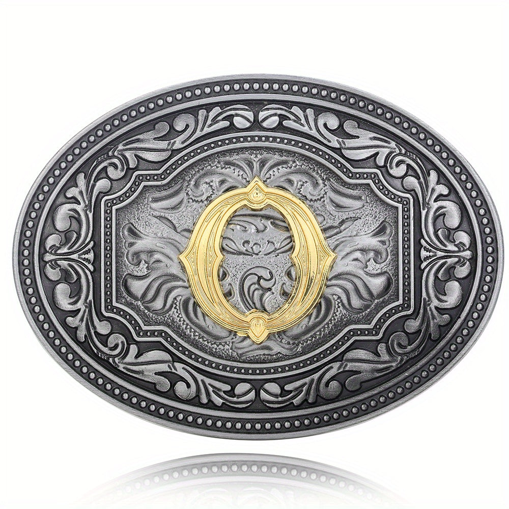 Men's Belt Buckle Initial Letter Retro Design