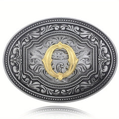 Men's Belt Buckle Initial Letter Retro Design