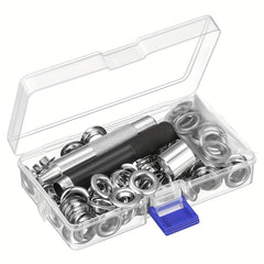 100 Sets Grommet Tool Kit with Storage Case 1 2 Inch Eyelets for Fabric