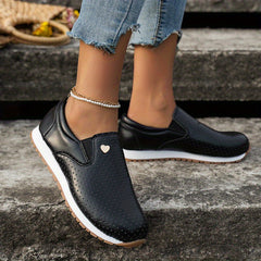 Women's Heart Decor Slip On Soft Sole Casual Sports Shoes