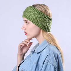 Knitted Twisted Headband Solid Hairband Ear Warmer For Women Girls