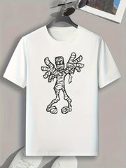 Mummy Print Men's Graphic T shirt Halloween Tee