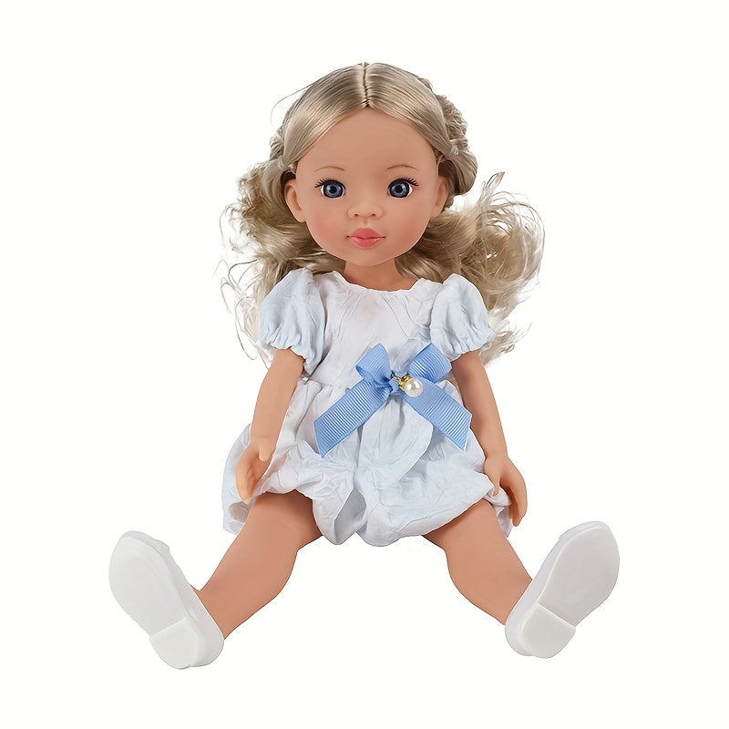 Blonde Doll in Dress with Pearl Accents Perfect Birthday Gift for Girls
