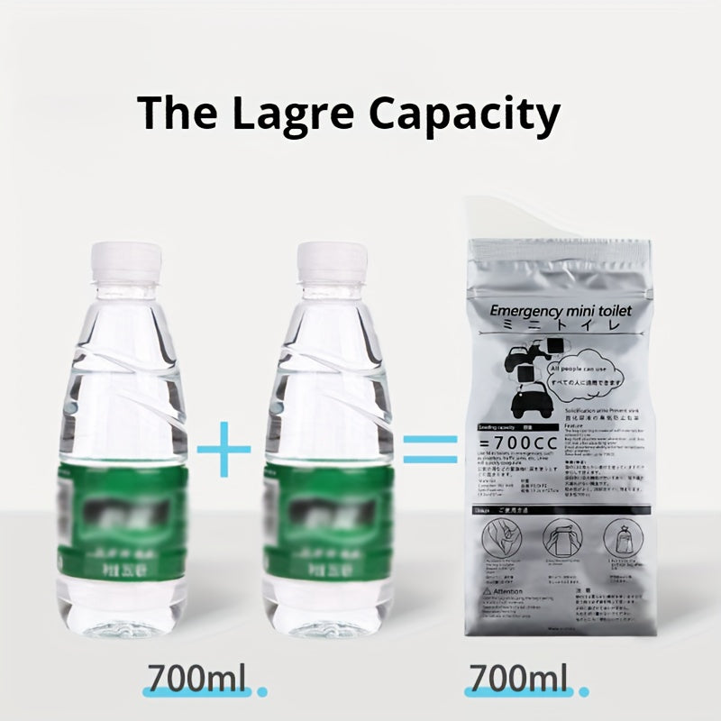 4pcs Emergency Disposable Urinal Bag 700ML Portable Camping Pee Bag