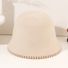 Wool Knitted Casual Double sided Bucket Hat Unisex Bucket Hat Assorted Colors