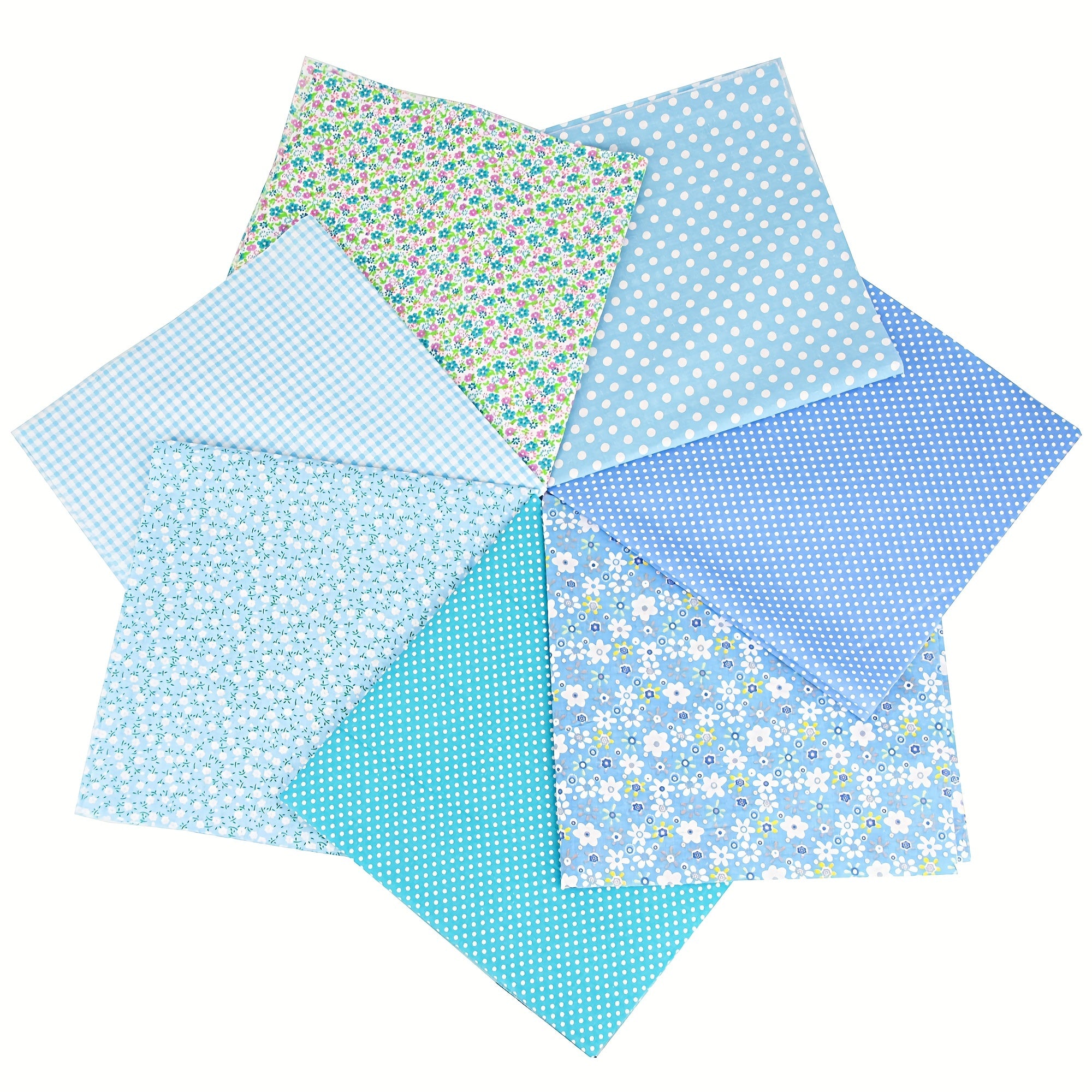 7pcs DIY Floral Fabric Patchwork Sewing Quilting Scrapbooking