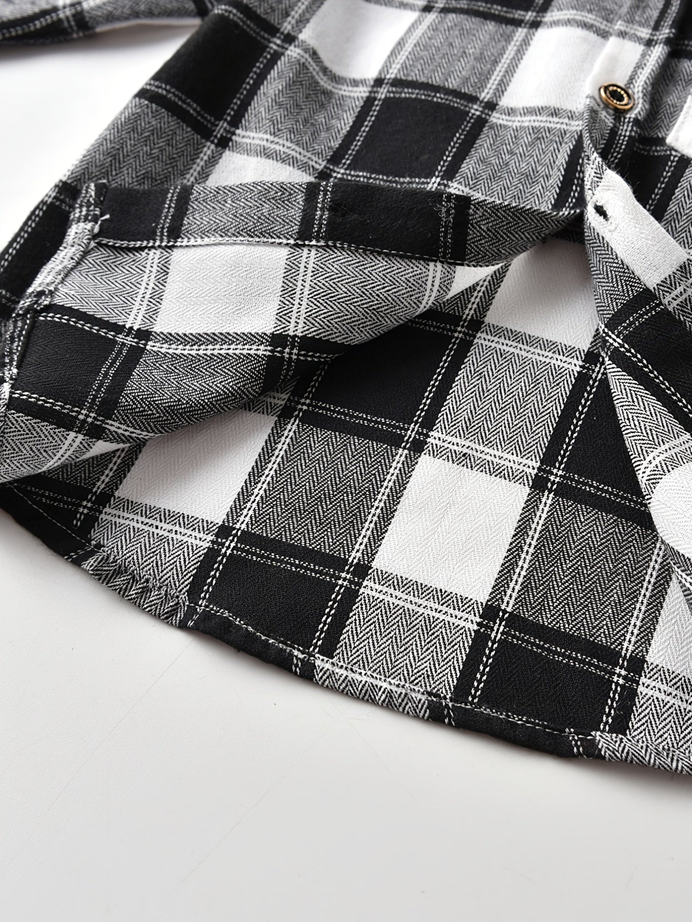 Boys Plaid Flannel Button-Up Shirt