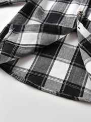 Boys Plaid Flannel Button-Up Shirt