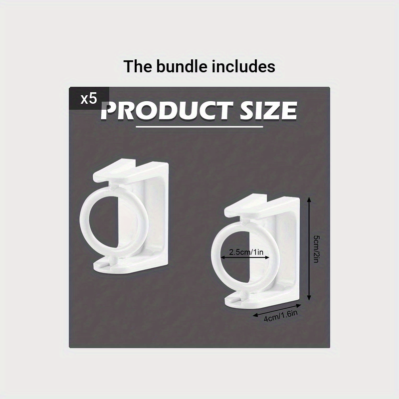 2pcs Punch Curtain Rod Holder Self Adhesive Clothes Rail Bracket