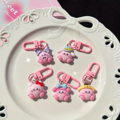 Cute Rabbit Flower Keychain Girls School Backpack Phone Car Keys Birthday Gift