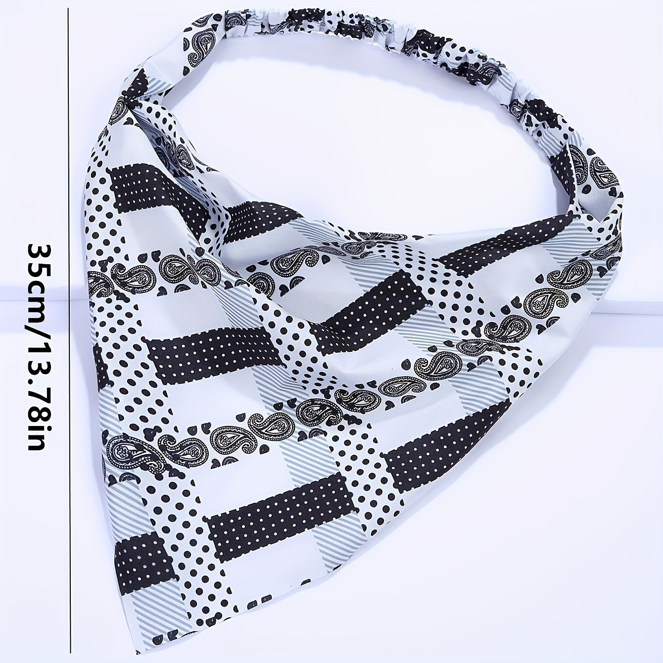 4pcs Paisley Print Head Scarf Triangle Bandanas Hairband Headwrap
