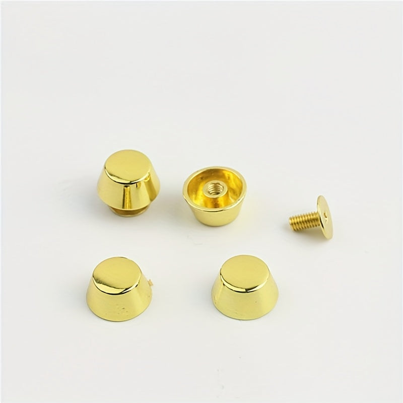 20Pcs Full Copper Bucket Nail Mushroom Bucket Rivets Metal Screw Back 8mm