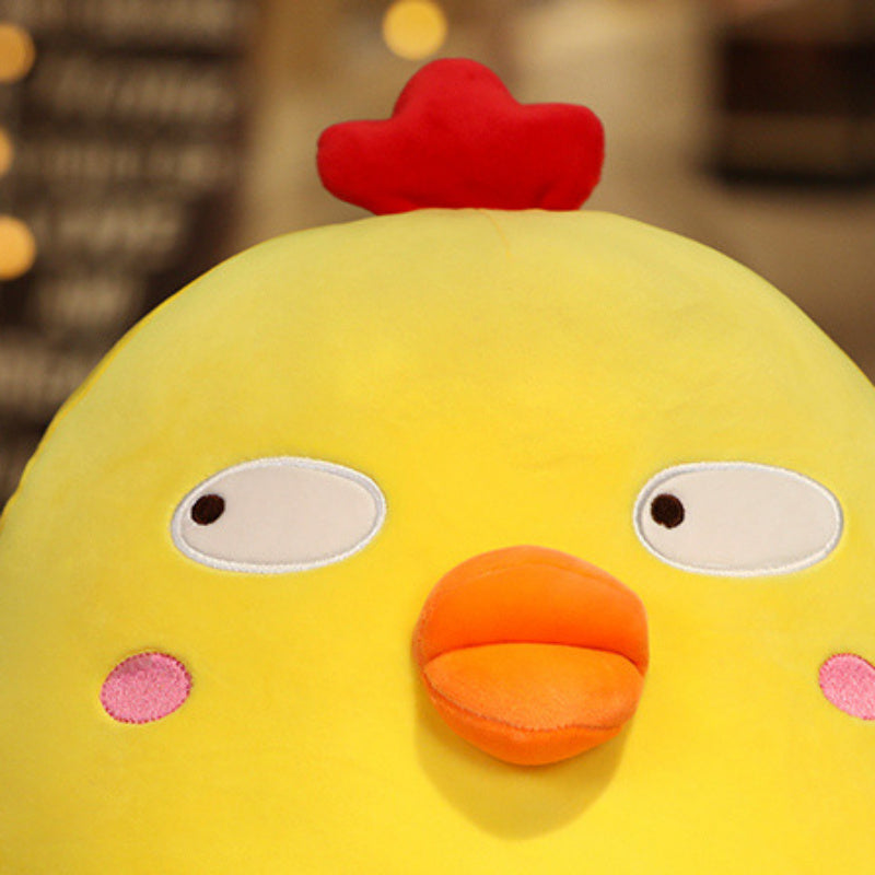 Yellow Chicken Plush Toy Stuffed Doll Cartoon Pillow Children's Gift