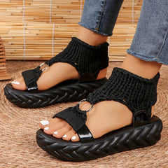 Braided Woven Platform Sandals Women's Sports Sandals
