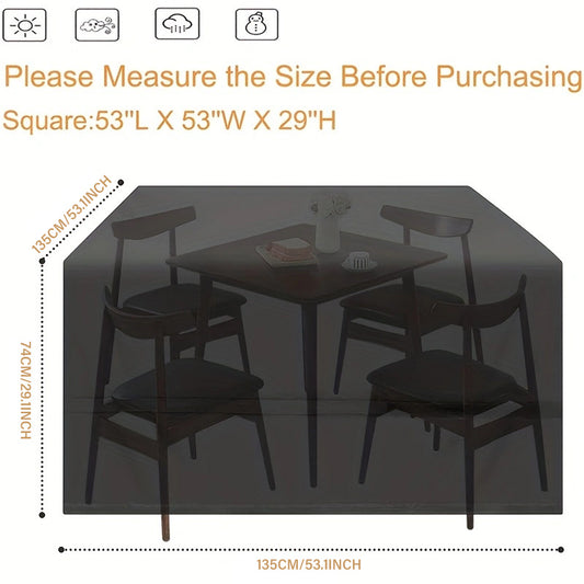 Waterproof Patio Table Cover 420D Oxford Fabric Patio Set Cover