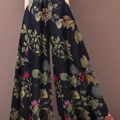 Women's Floral Print Wide Leg Pants