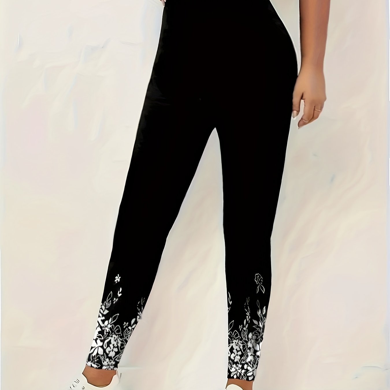 Floral Print Yoga Leggings Women's Activewear