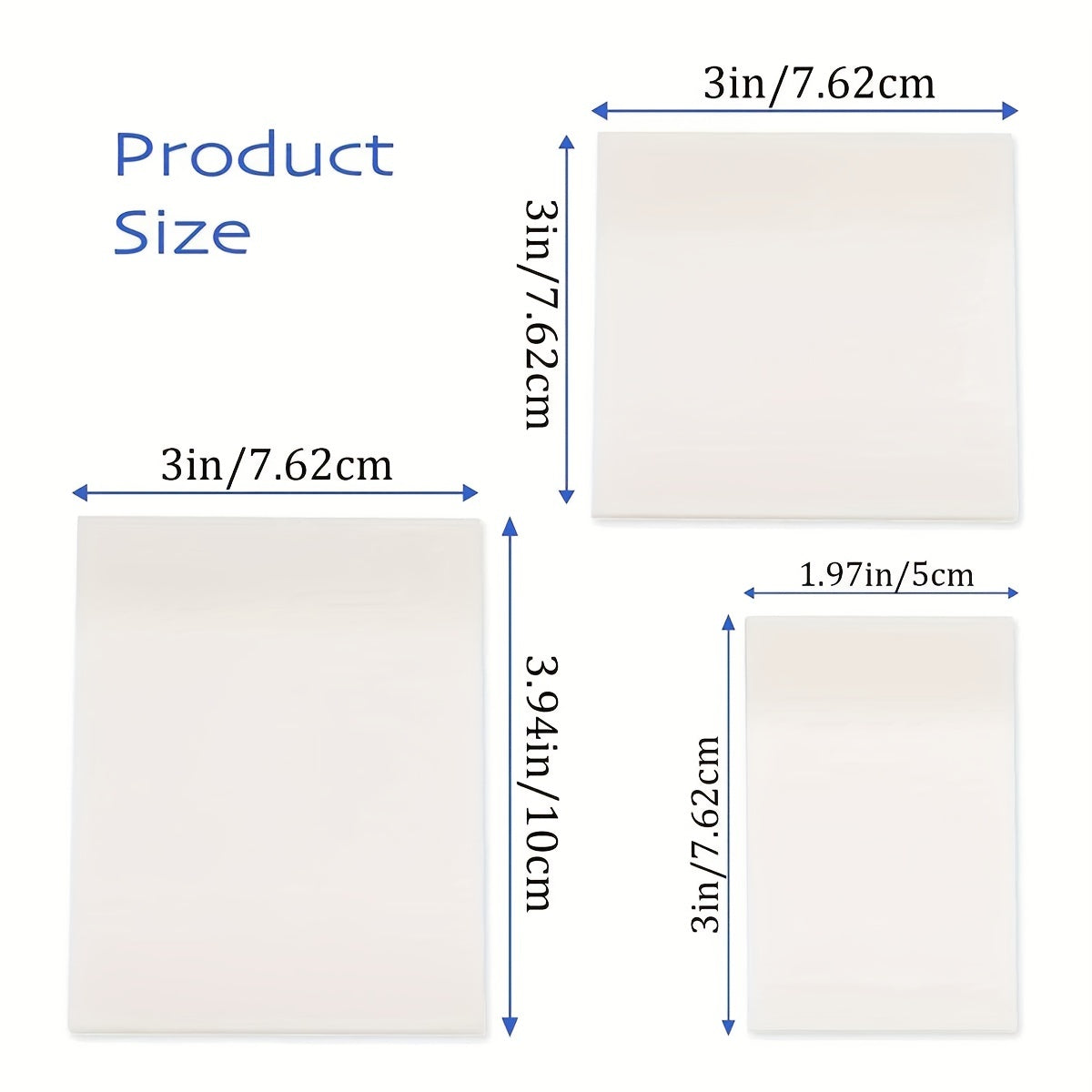 Clear Sticky Notes Set 3 Sizes 150PCS Self Stick Waterproof Notes