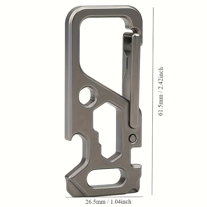 Titanium Alloy Hanging Buckle Keychain for Camping Travel