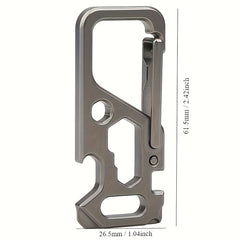 Titanium Alloy Hanging Buckle Keychain for Camping Travel